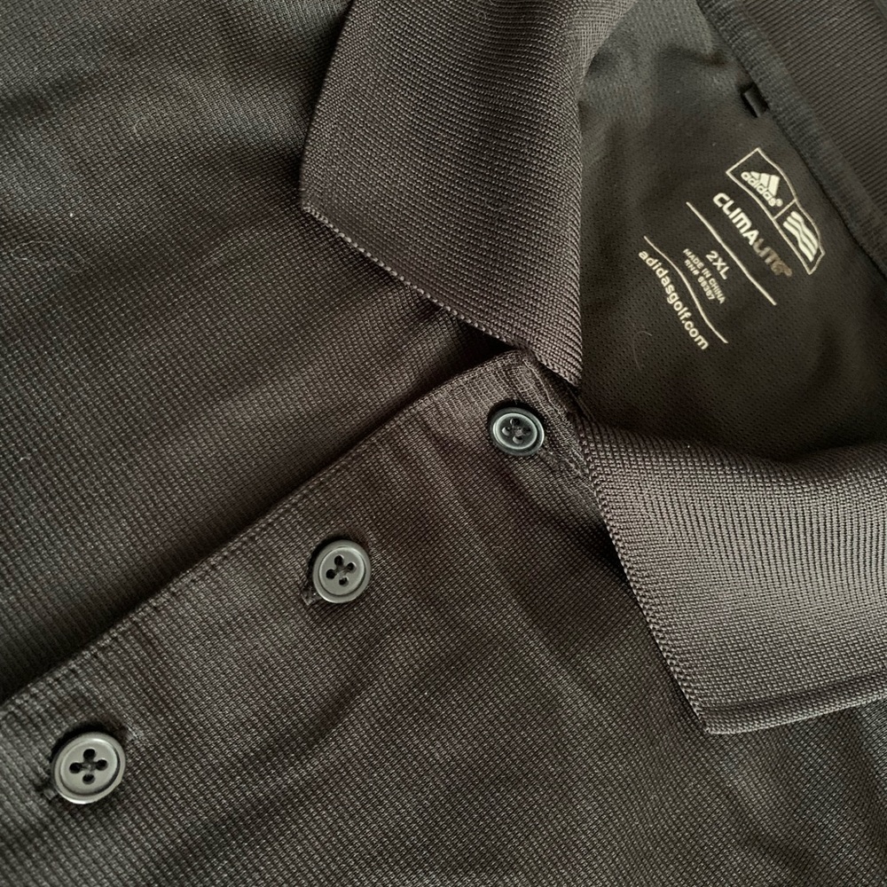 Adidas polo, black, mens xxl